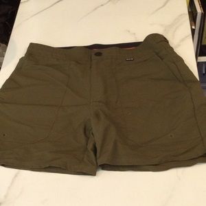 Hurley men’s olive flat front shorts, 30 waist